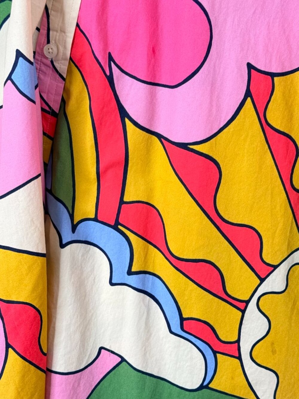 Boden Amy Waist Tie Collared Button Front Shirt Midi Dress 16 18R Preppy Coastal - Picture 4 of 7